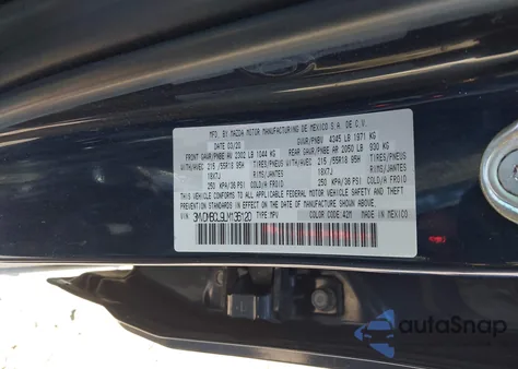 2020 Mazda Cx-30 Select Package из США, поврежденный, VIN 3MVDMBCL9LM136120